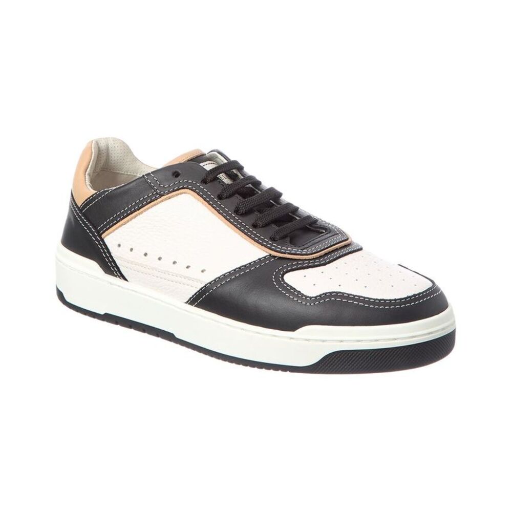 Brunello Cucinelli Leather Sneaker, Black